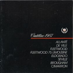 1987年 CADILLAC 総合 US本国版カタログ