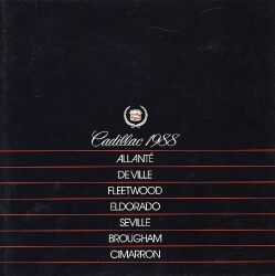 1988年 CADILLAC 総合 US本国版カタログ