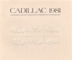 1981年 CADILLAC 総合 US本国版カタログ