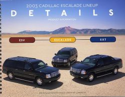 2003年 CADILLAC Escalade EXT /ESV、US本国版セールス向け資料