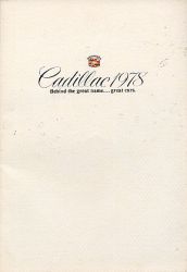 1978年 CADILLAC 総合 日本語カタログ