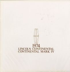 1974年 LINCOLN Continental US本国版カタログ