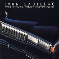 1986年 CADILLAC DeVille 英語版カタログ