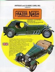 1975年 ANTIQUE & CLASSIC CARS, INC. FRAZER NASH US本国版カタログ