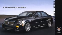 2004年 CADILLAC CTS CTS-V、US本国版カタログ