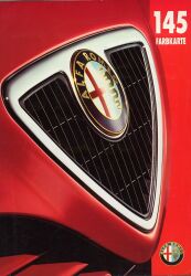 1998年 ALFA ROMEO 145 内外装カラーチャート、欧州版カタログ
