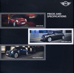 2007年 MINI new MINI プライス&装備、日本語版カタログ