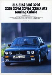 1988年 BMW 3 Series (E30) 6カ国語版カラーチャート(日本語含)