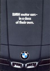 1980年 BMW 総合 英語版カタログ