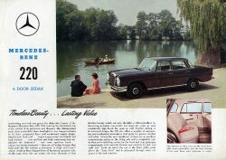 1961年 MERCEDES-BENZ 220/230テールフィン(W111) 220、US版カタログ