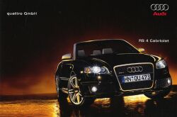 2006年 AUDI RS4 Cabriolet、欧州版カタログ