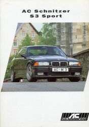 1994年 AC SCHNITZER S3 Sport、英語版カタログ