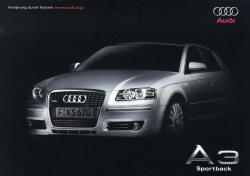 2008年 AUDI A3 Sportback、日本語版カタログ