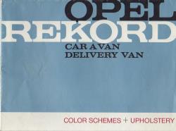 1963年 OPEL Rekord カラー、英語版カタログ