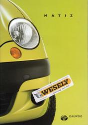 2001年 DAEWOO MATIZ 欧州版カタログ